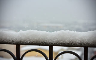 Balkon im Winter